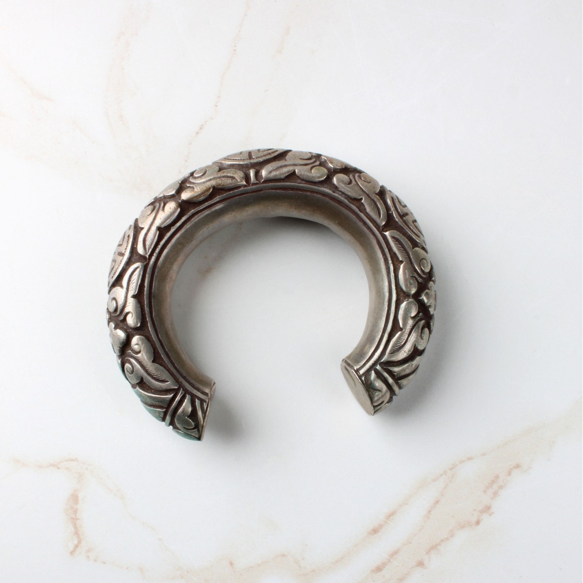 Chinese Silver Cuff Bangle