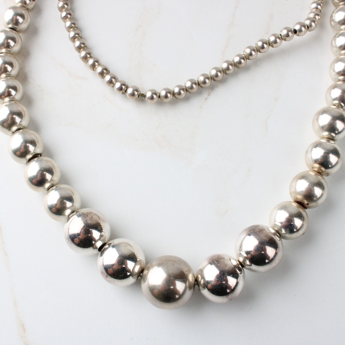 Silver Bead Necklace