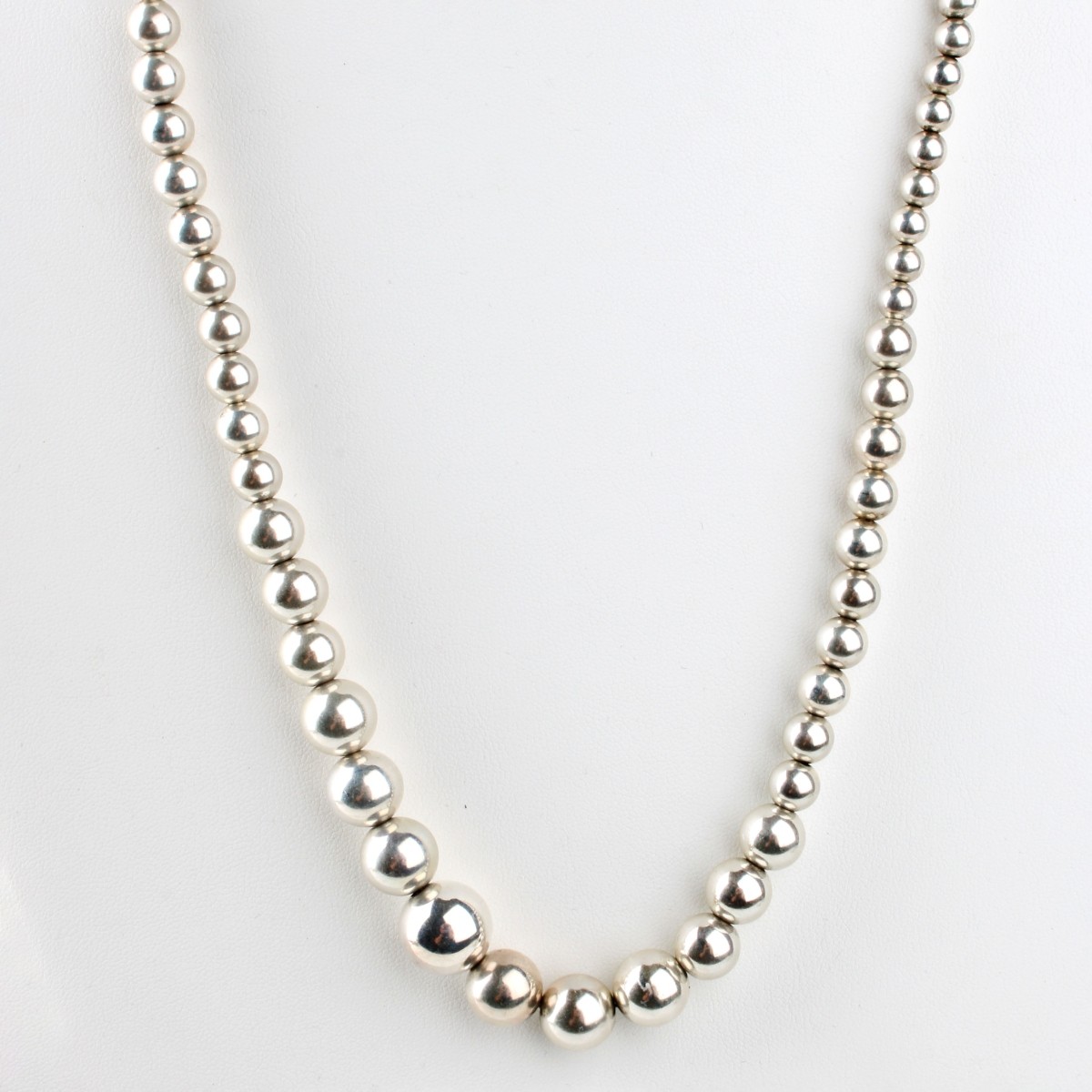 Silver Bead Necklace