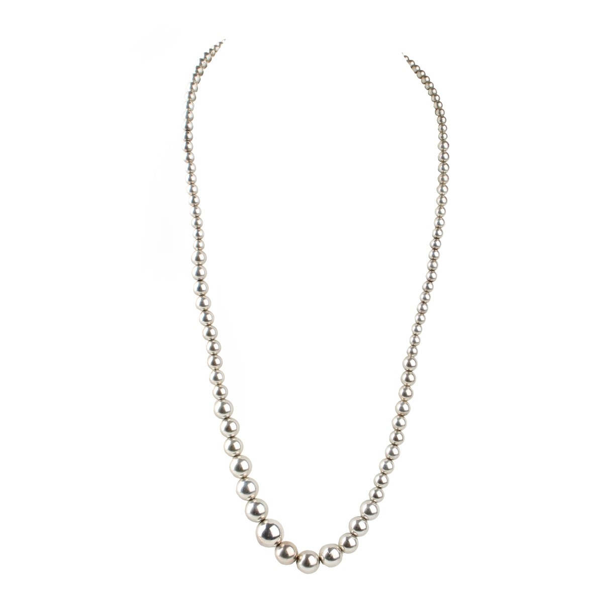 Silver Bead Necklace