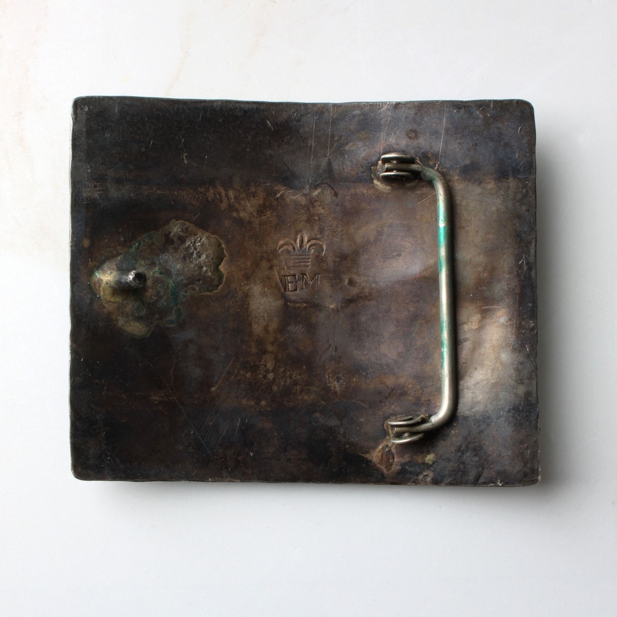 Zuni Hardstone and Silver Belt Buckle