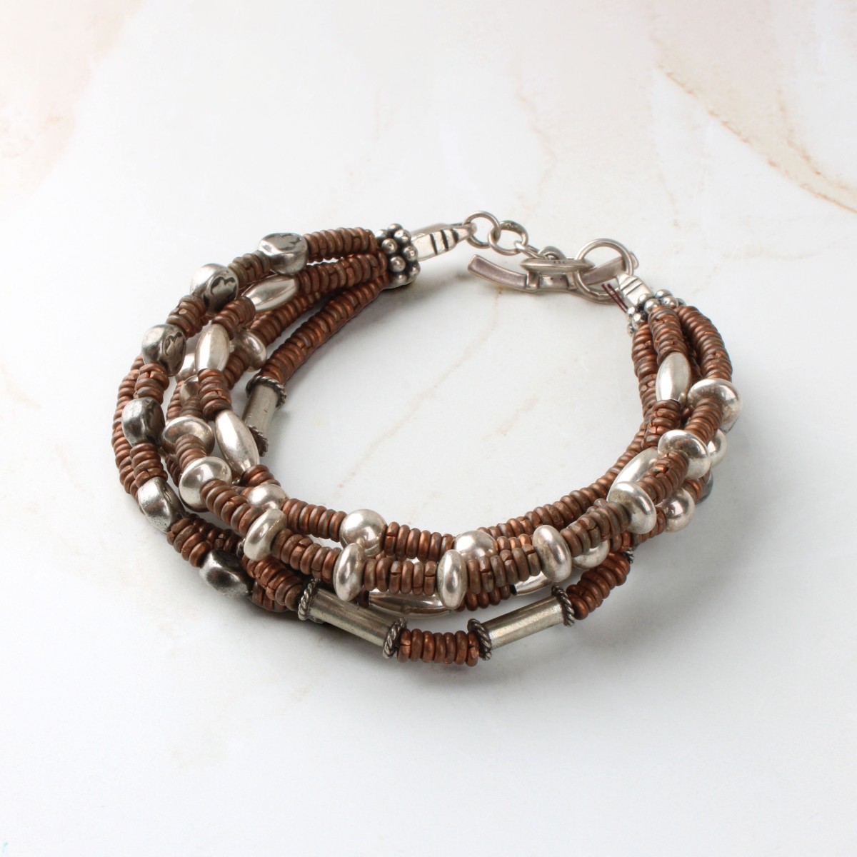 Sterling Silver and Copper Bracelet