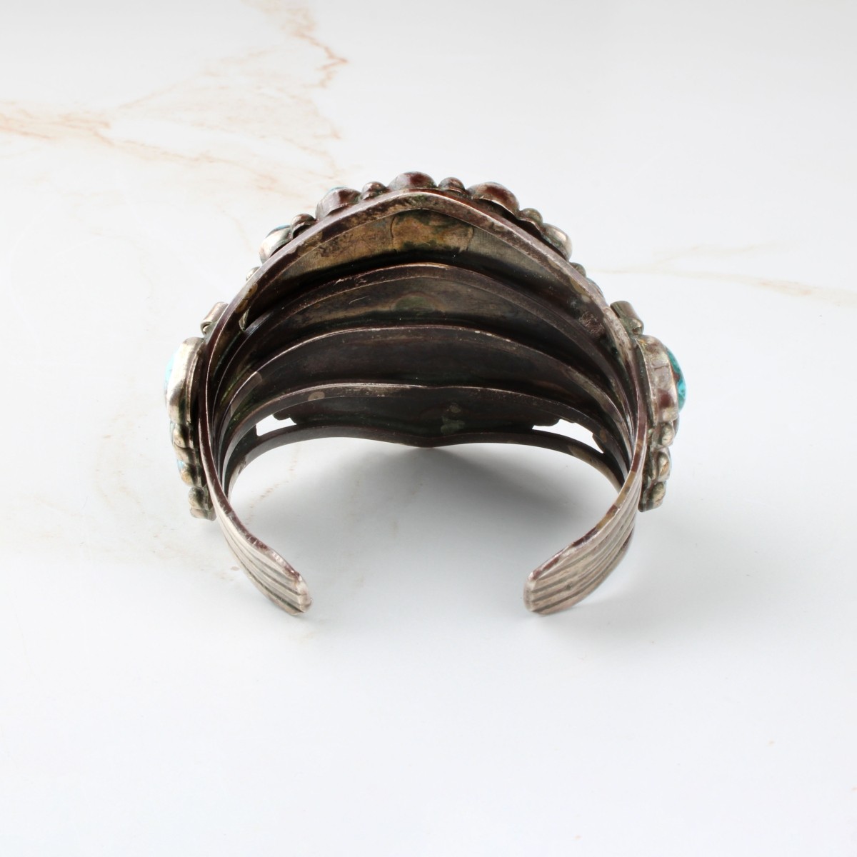 Zuni Turquoise and Silver Cuff Bracelet