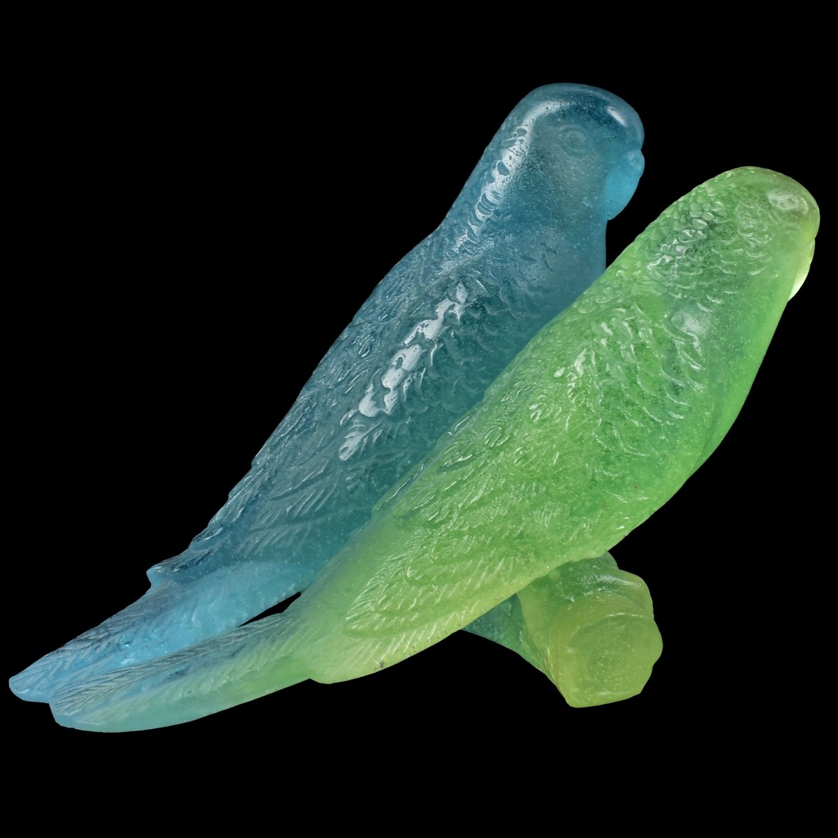 Daum France Pate-de-Verre Love Birds