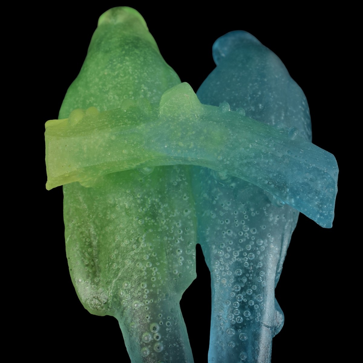 Daum France Pate-de-Verre Love Birds