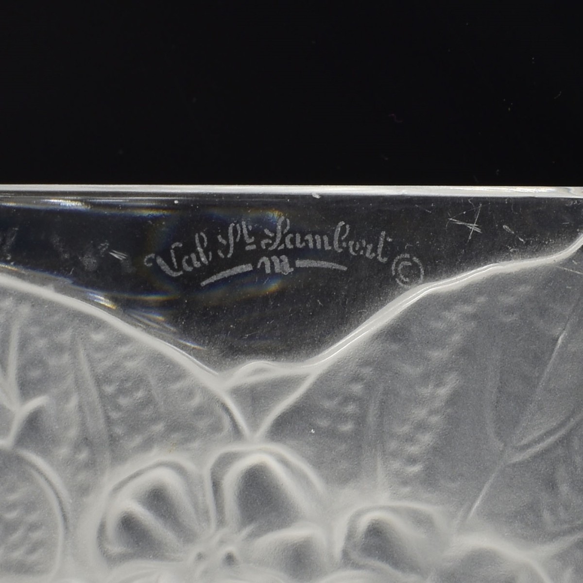 Val St Lambert Cut Crystal Candle Holders