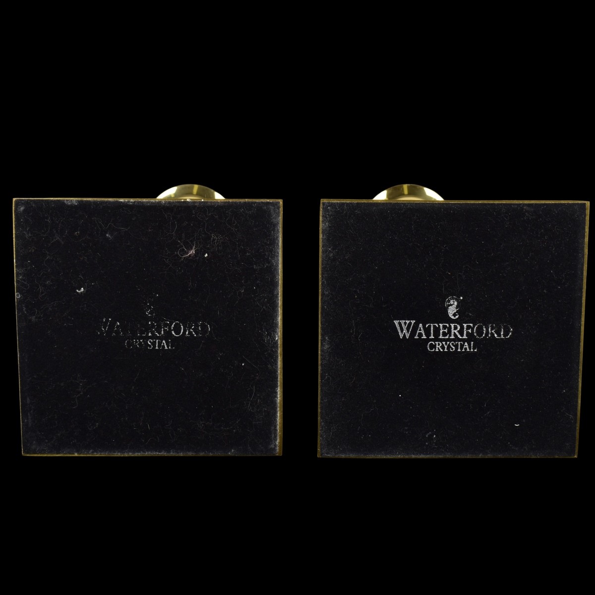 Waterford Crystal and Brass Candlesticks