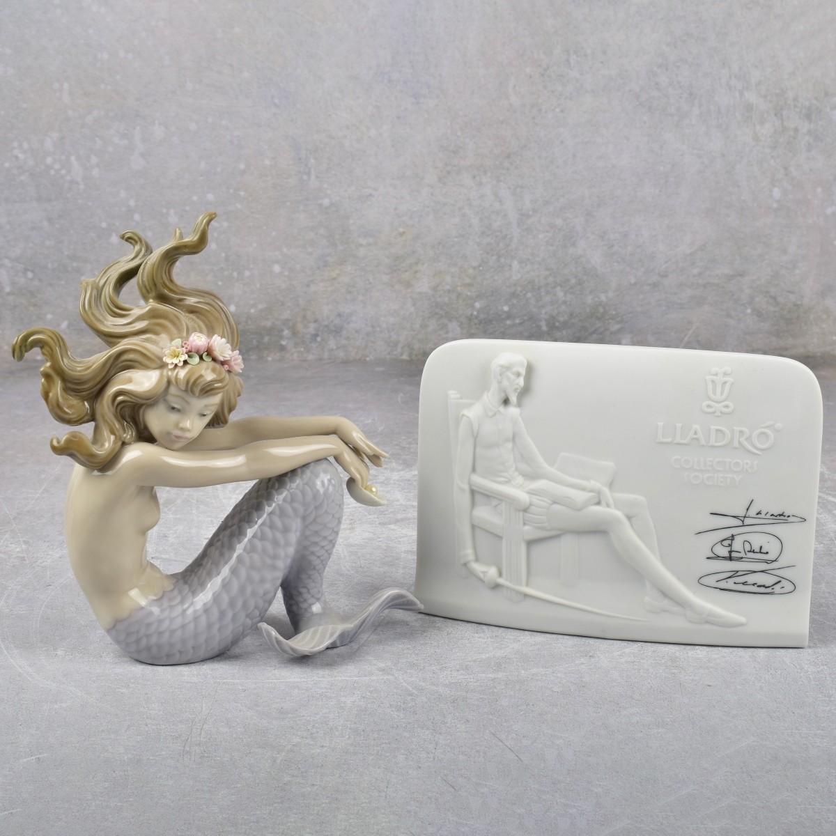 Lladro Spain Mermaid Porcelain Figurine