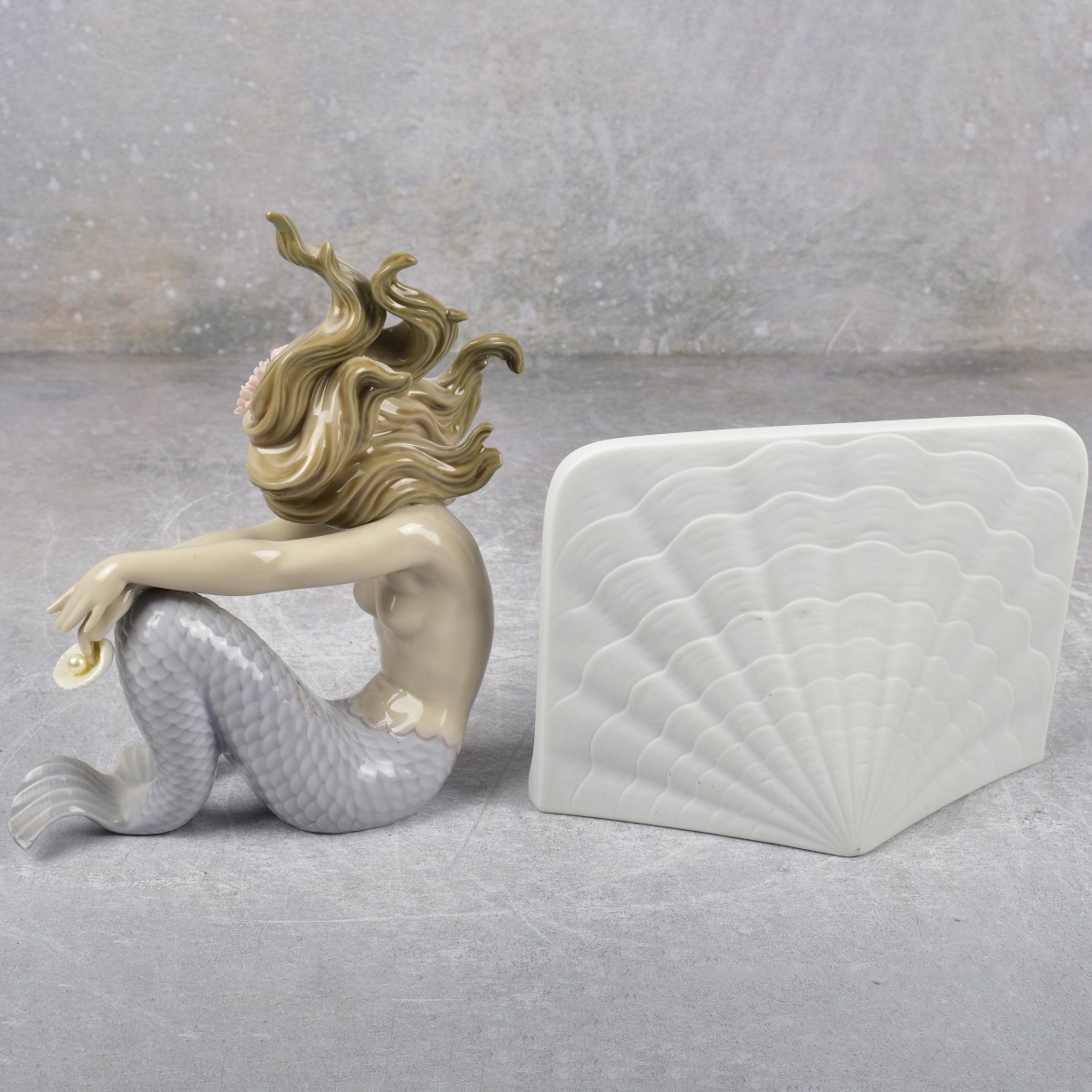 Lladro Spain Mermaid Porcelain Figurine