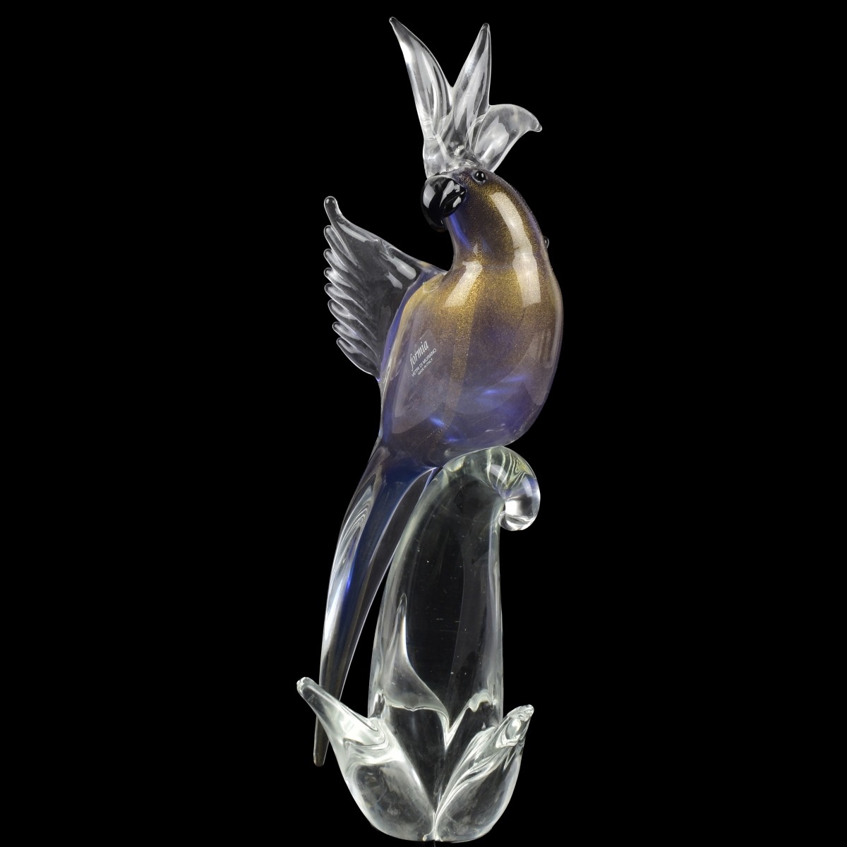 Vetri De Murano Formia Art Glass Bird