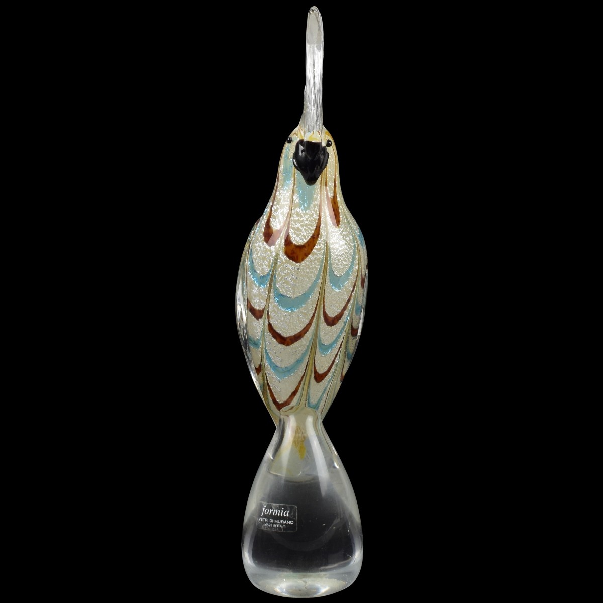 Vetri De Murano Formia Art Glass Bird