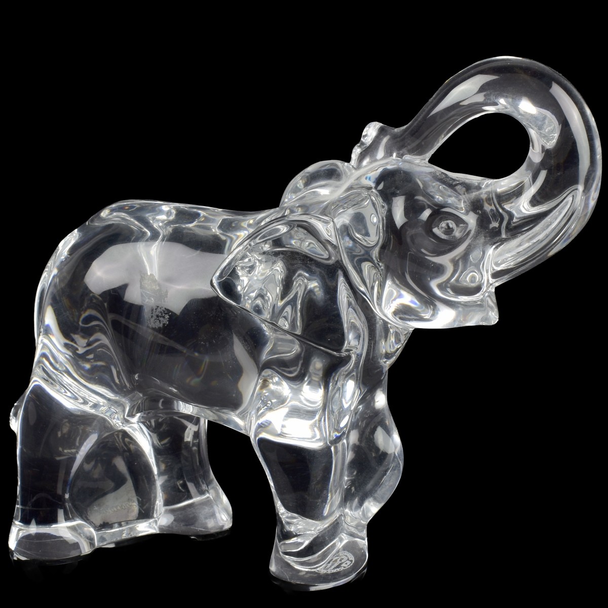 Baccarat France Crystal Elephant