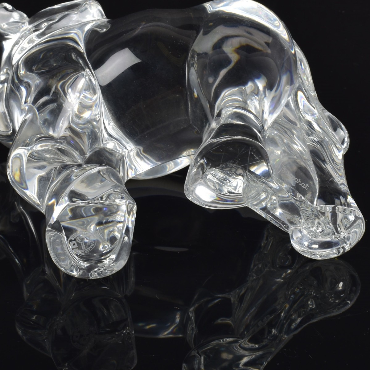 Baccarat France Crystal Elephant