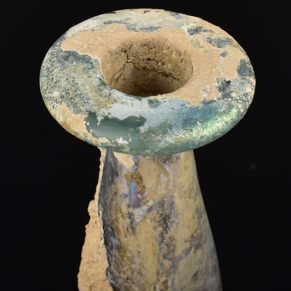 Roman Glass Alabastron Bottle