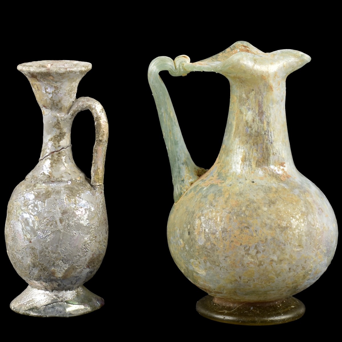 Roman Glass Oinochoes (Jugs)