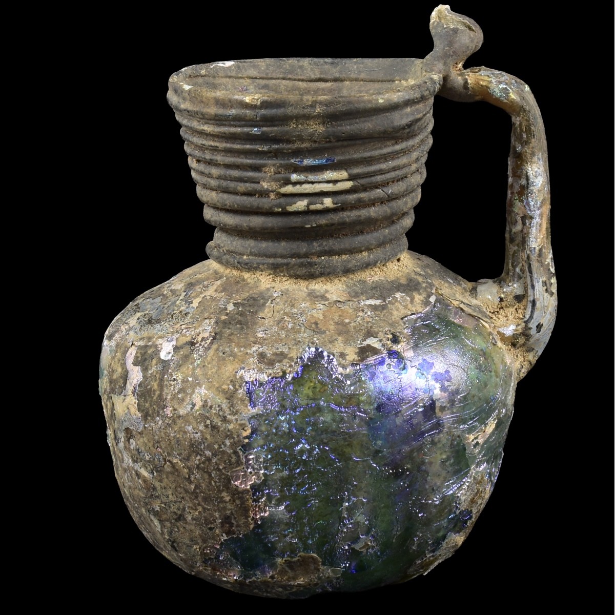 Roman Glass Oinochoe (Jug)