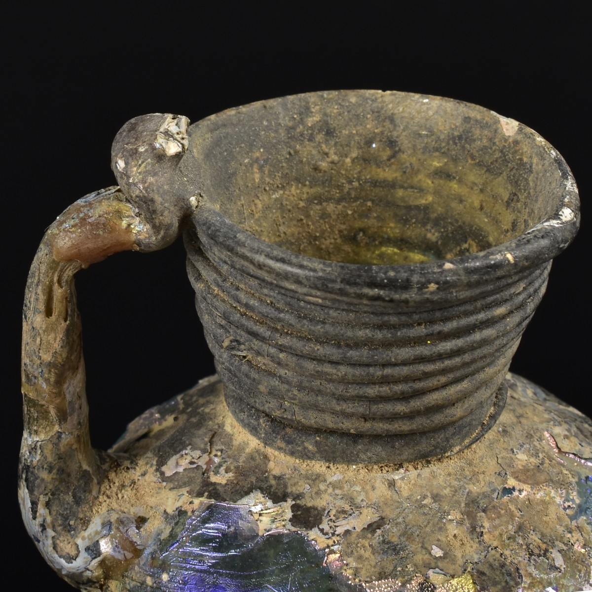 Roman Glass Oinochoe (Jug)