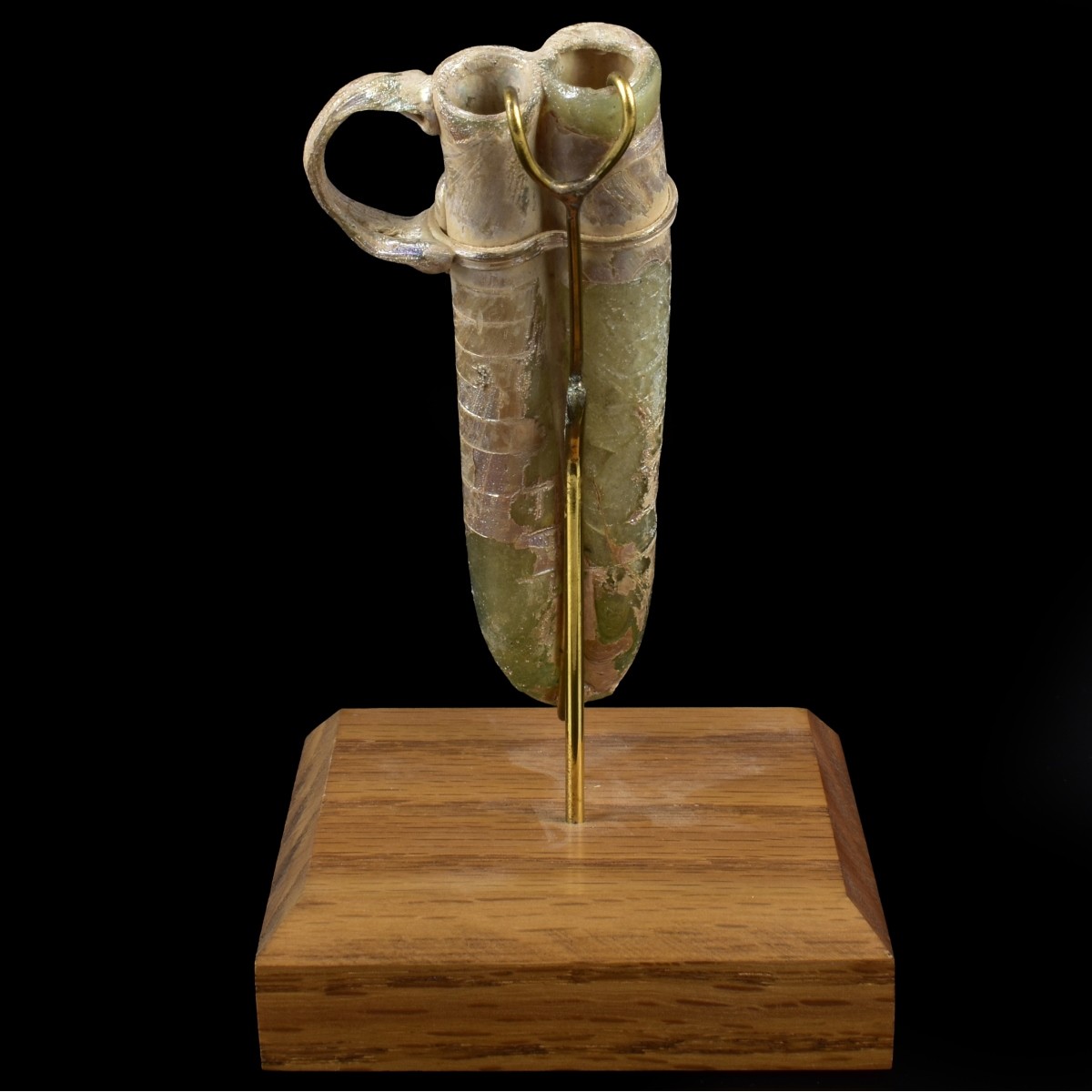 Roman Glass Double Balsamaria Bottle