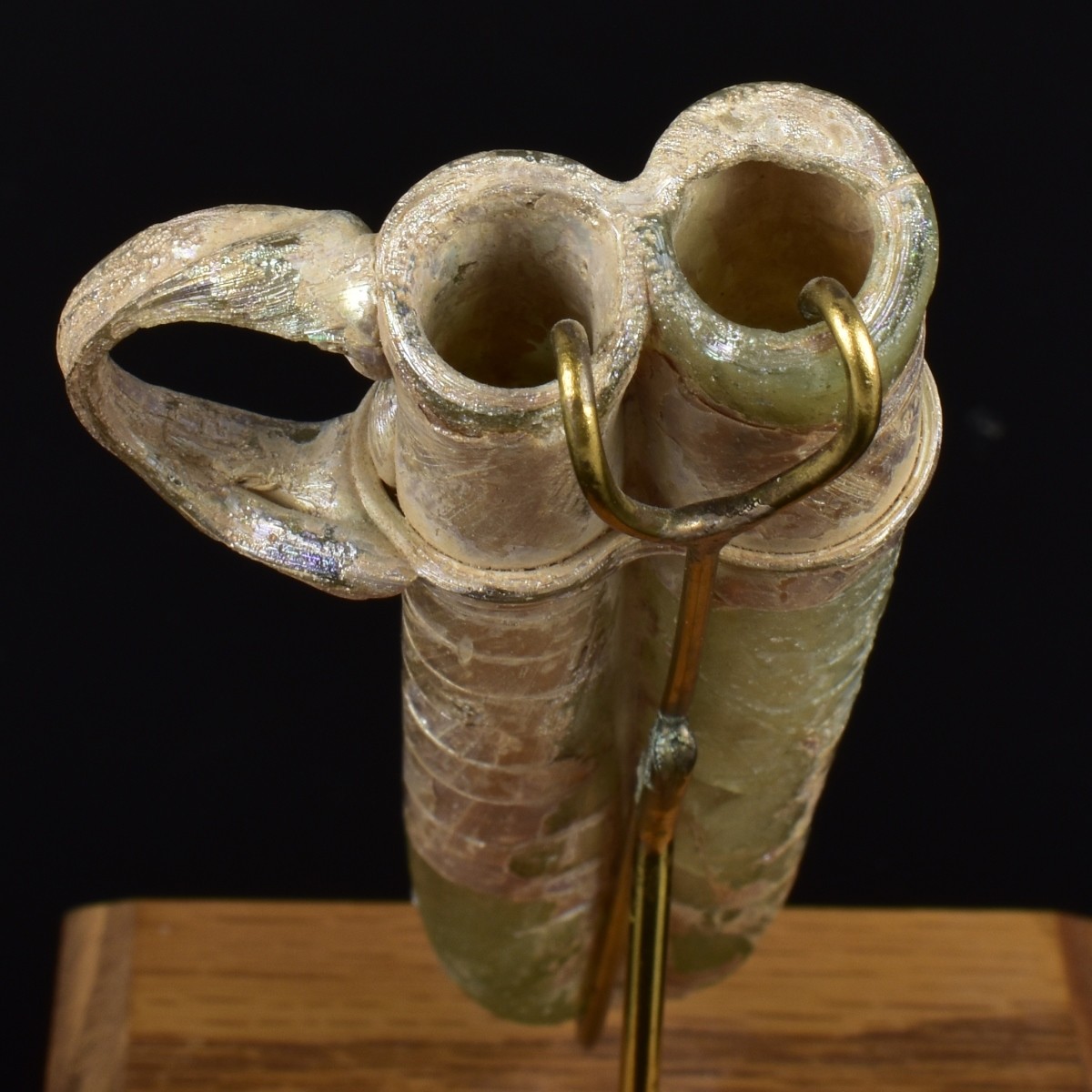 Roman Glass Double Balsamaria Bottle