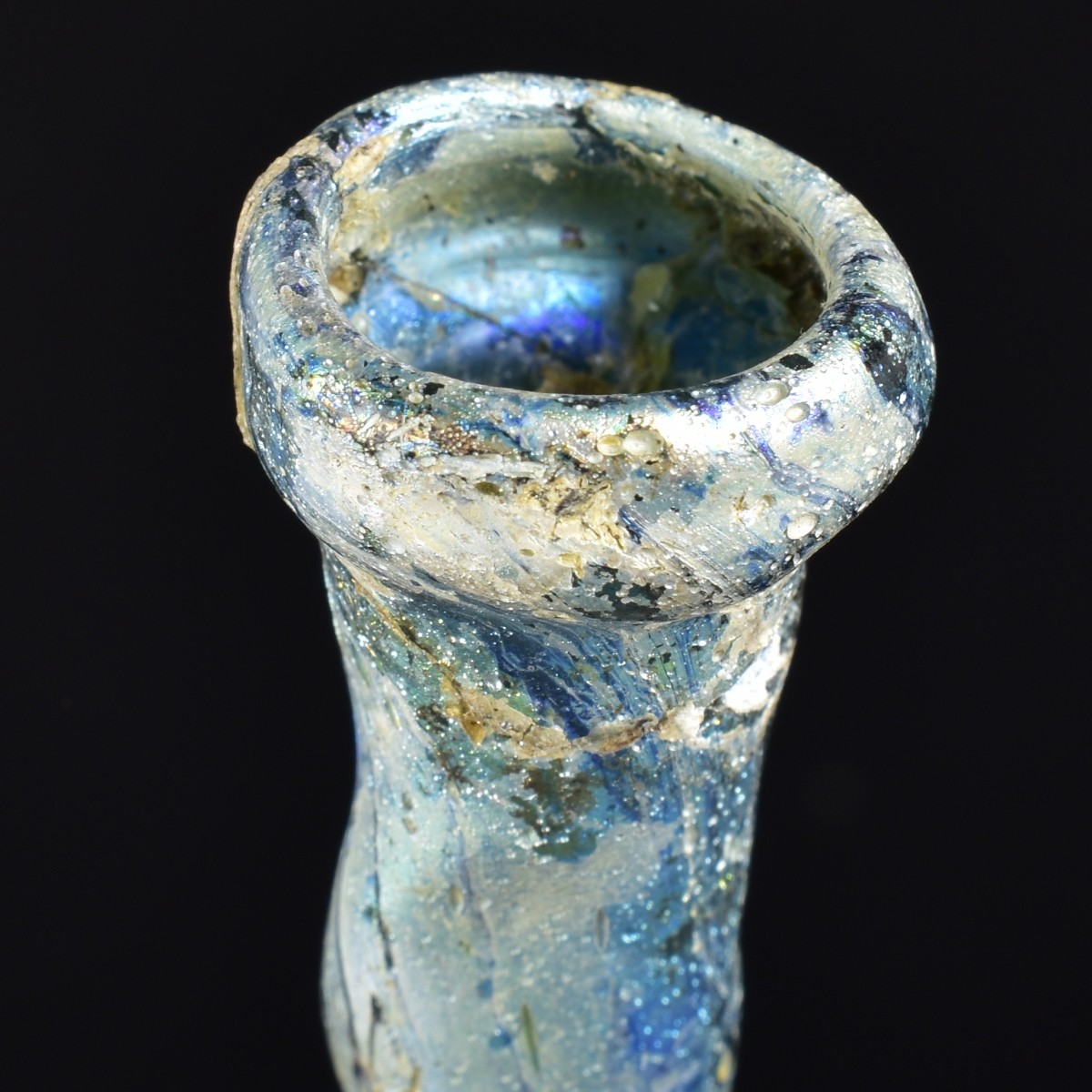 Roman Glass Core Formed Medicine Bottle