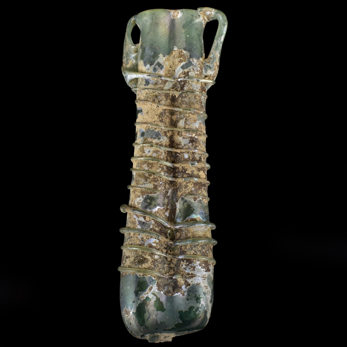 Roman Glass Double Balsamaria Bottle