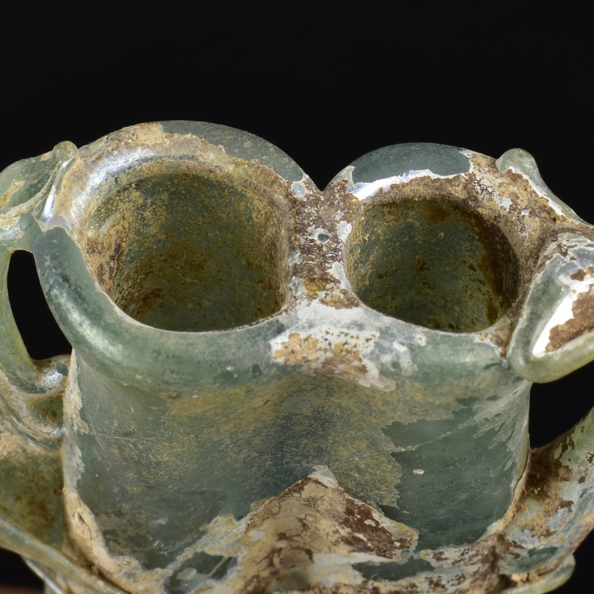 Roman Glass Double Balsamaria Bottle