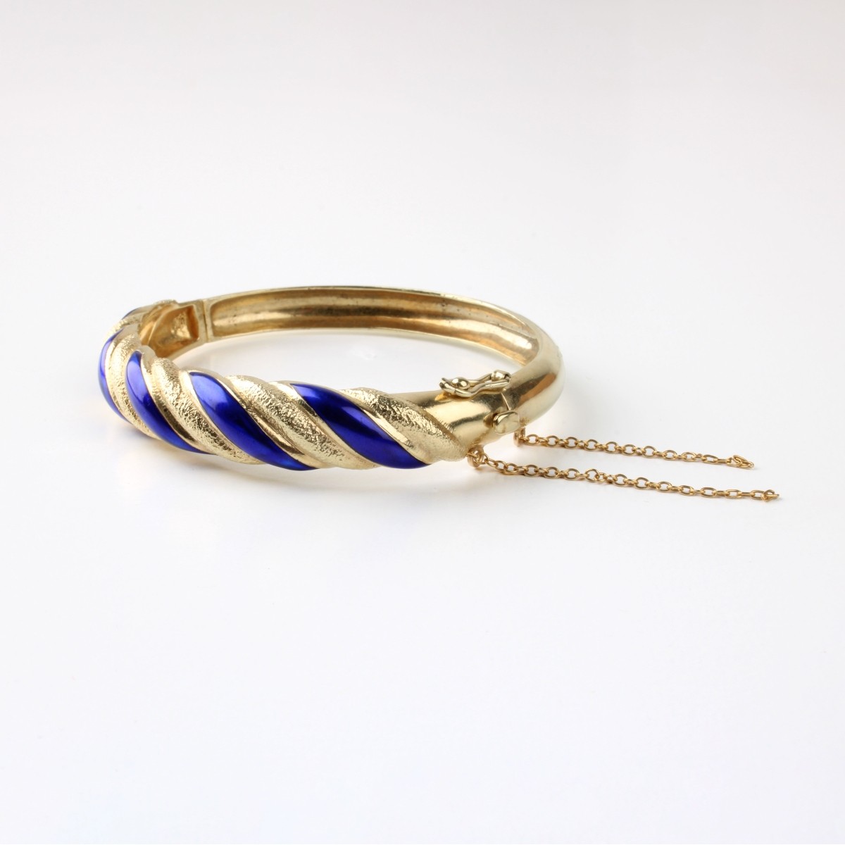 14K and Enamel Cuff Bangle