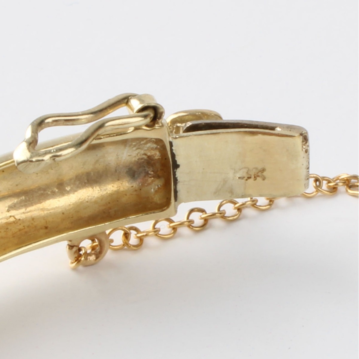 14K and Enamel Cuff Bangle