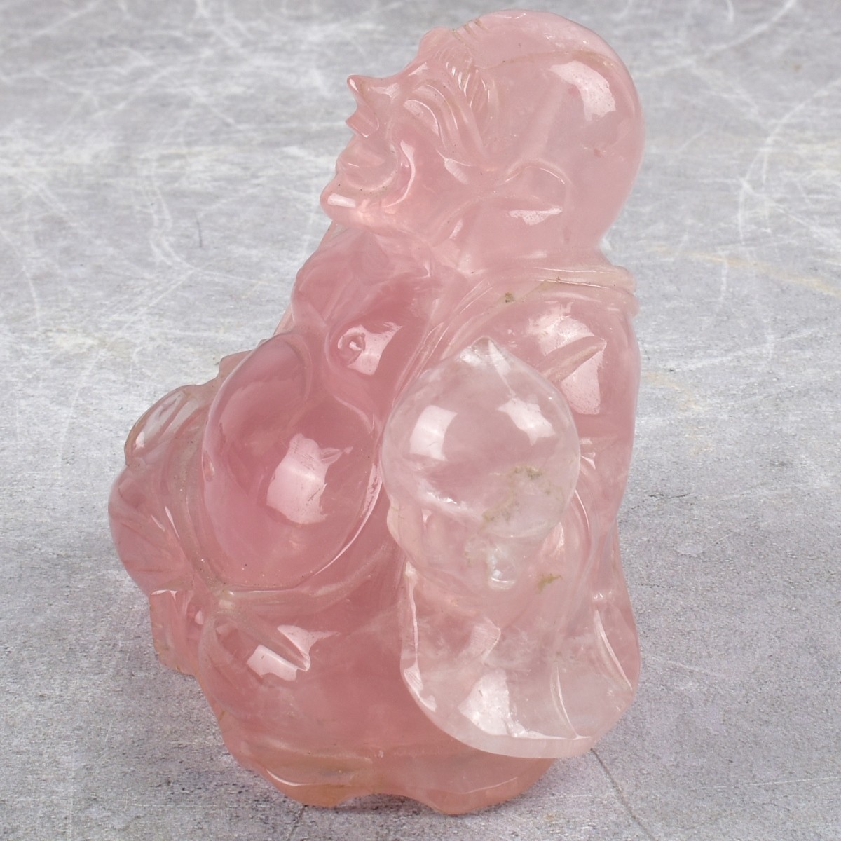Antique Chinese Rose Quartz Buddha