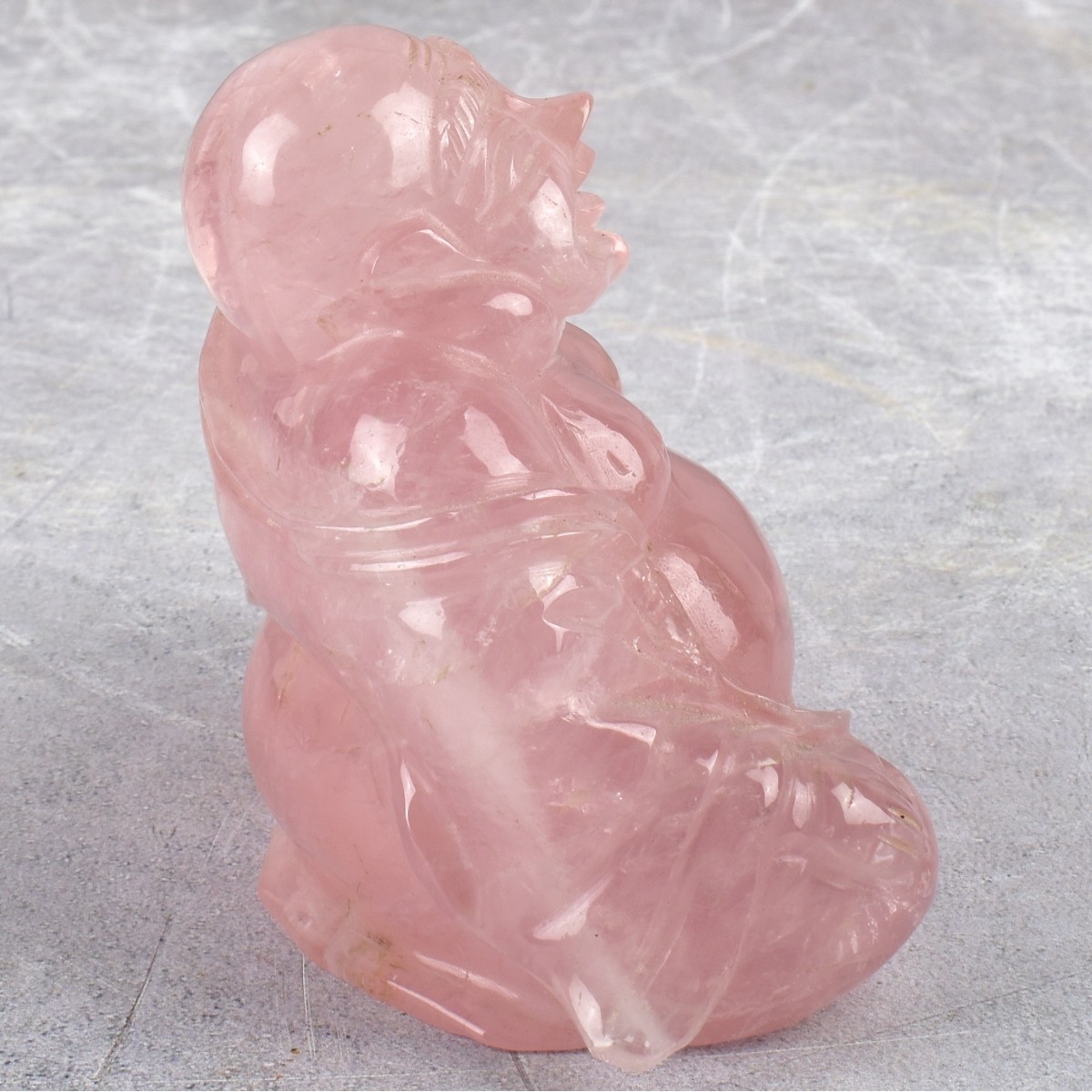 Antique Chinese Rose Quartz Buddha