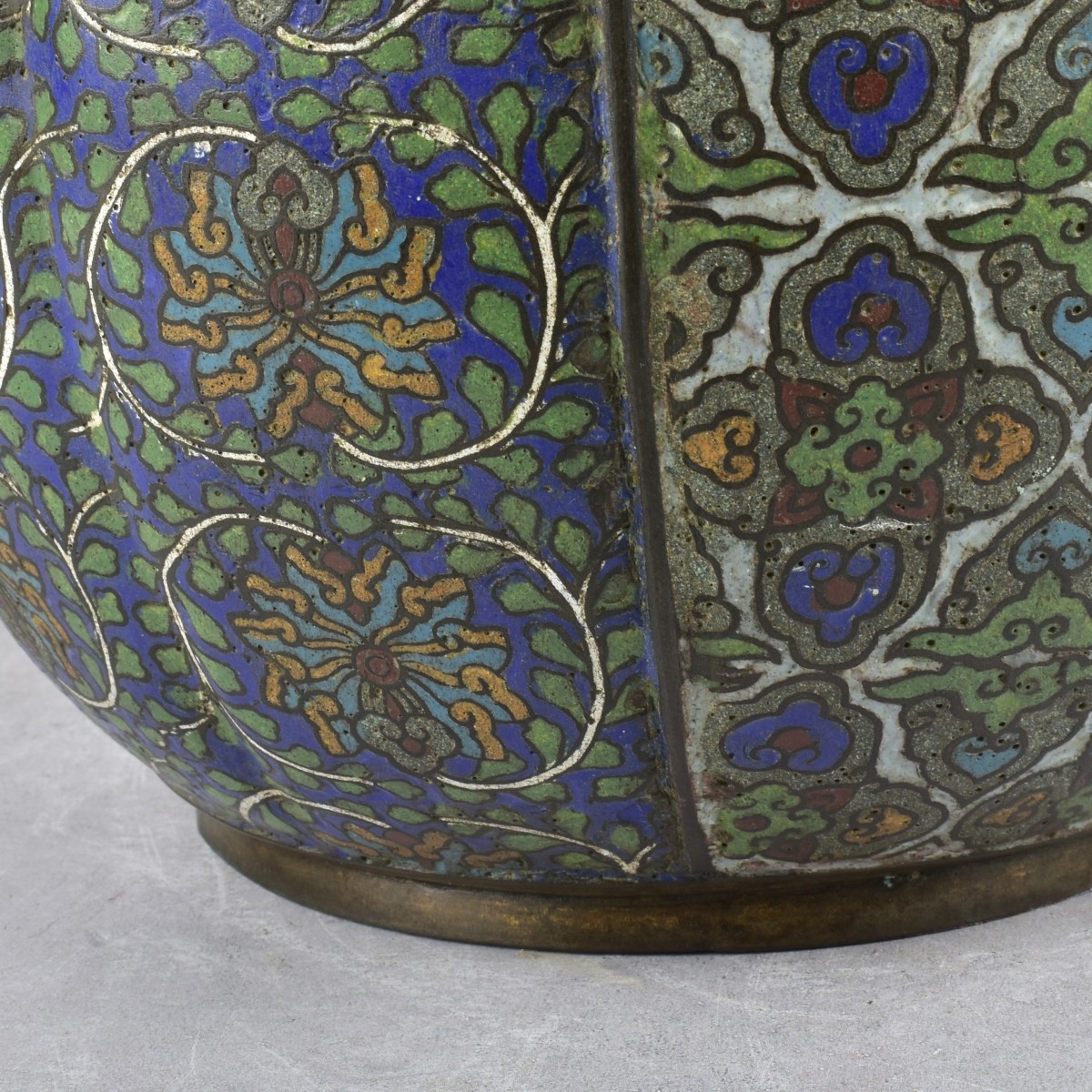 Antique Chinese Cloisonne Bronze Planter