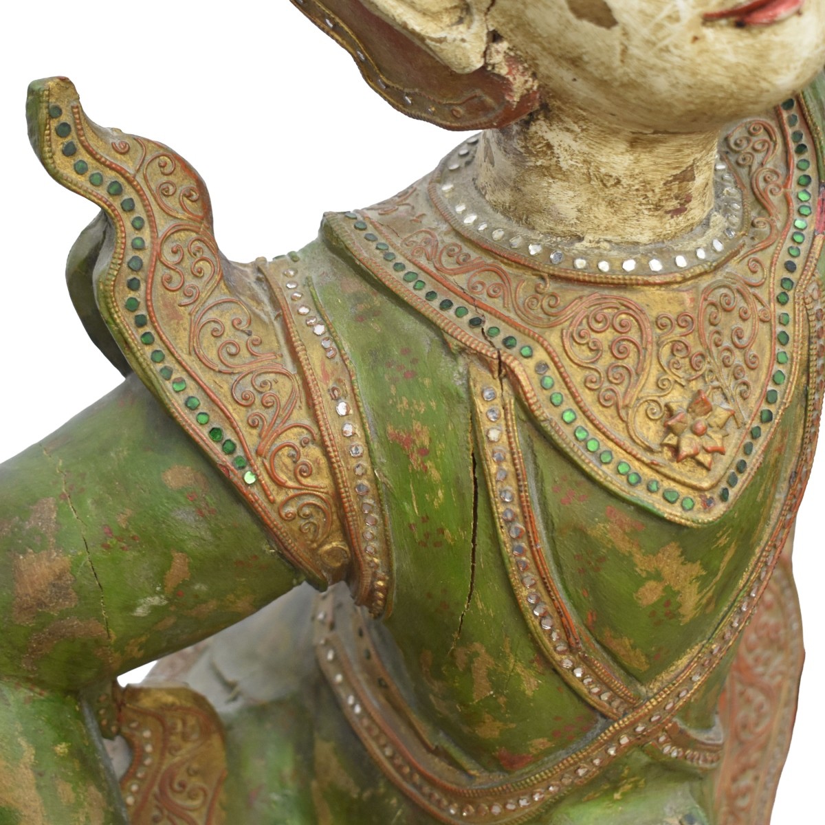 Large Burmese Hand-carved Deity's