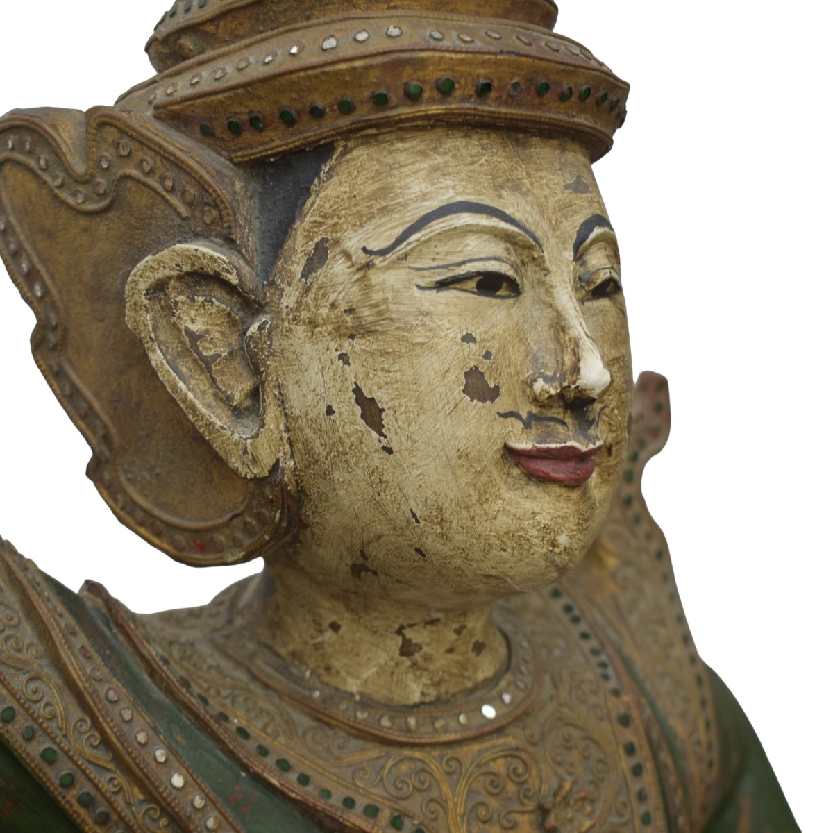 Large Burmese Hand-carved Deity's