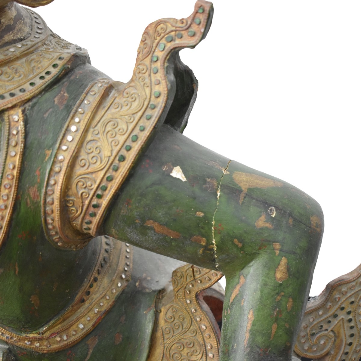 Large Burmese Hand-carved Deity's