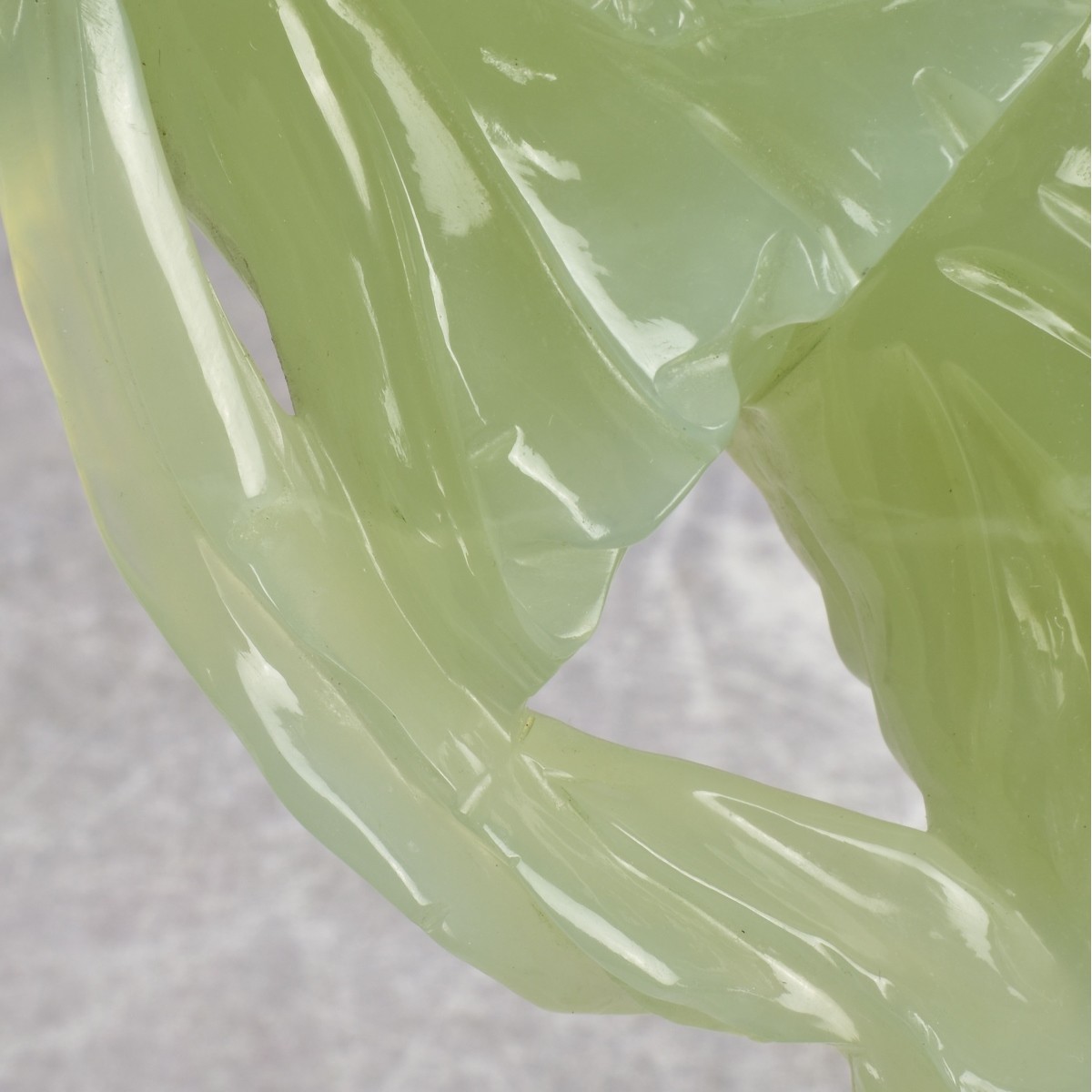 Carved Serpentine Sculpture of a Guanyin
