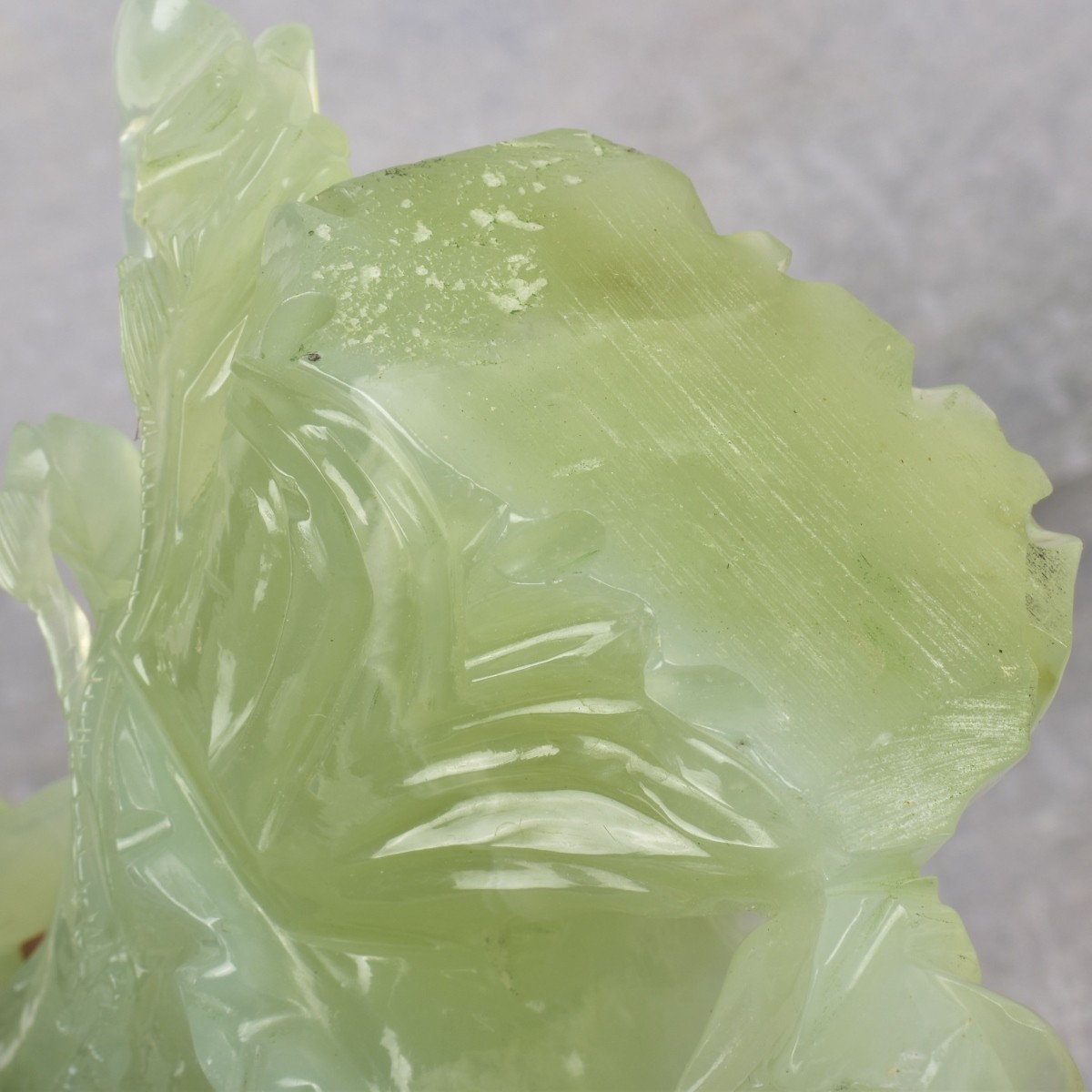 Carved Serpentine Sculpture of a Guanyin
