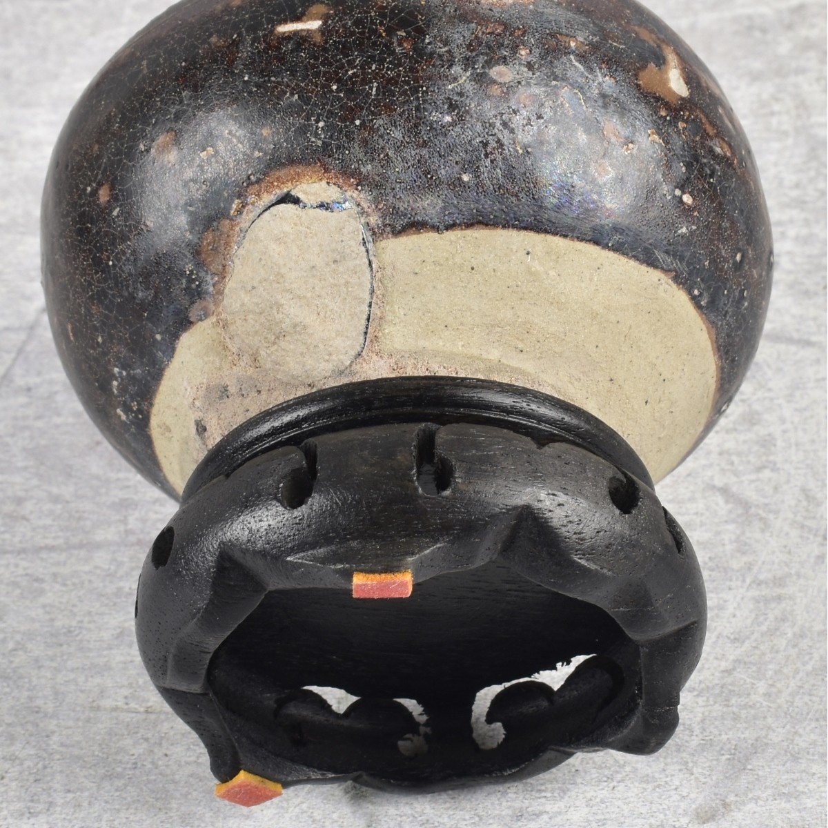 11th-12th Century Brown Glazed Lime Pot