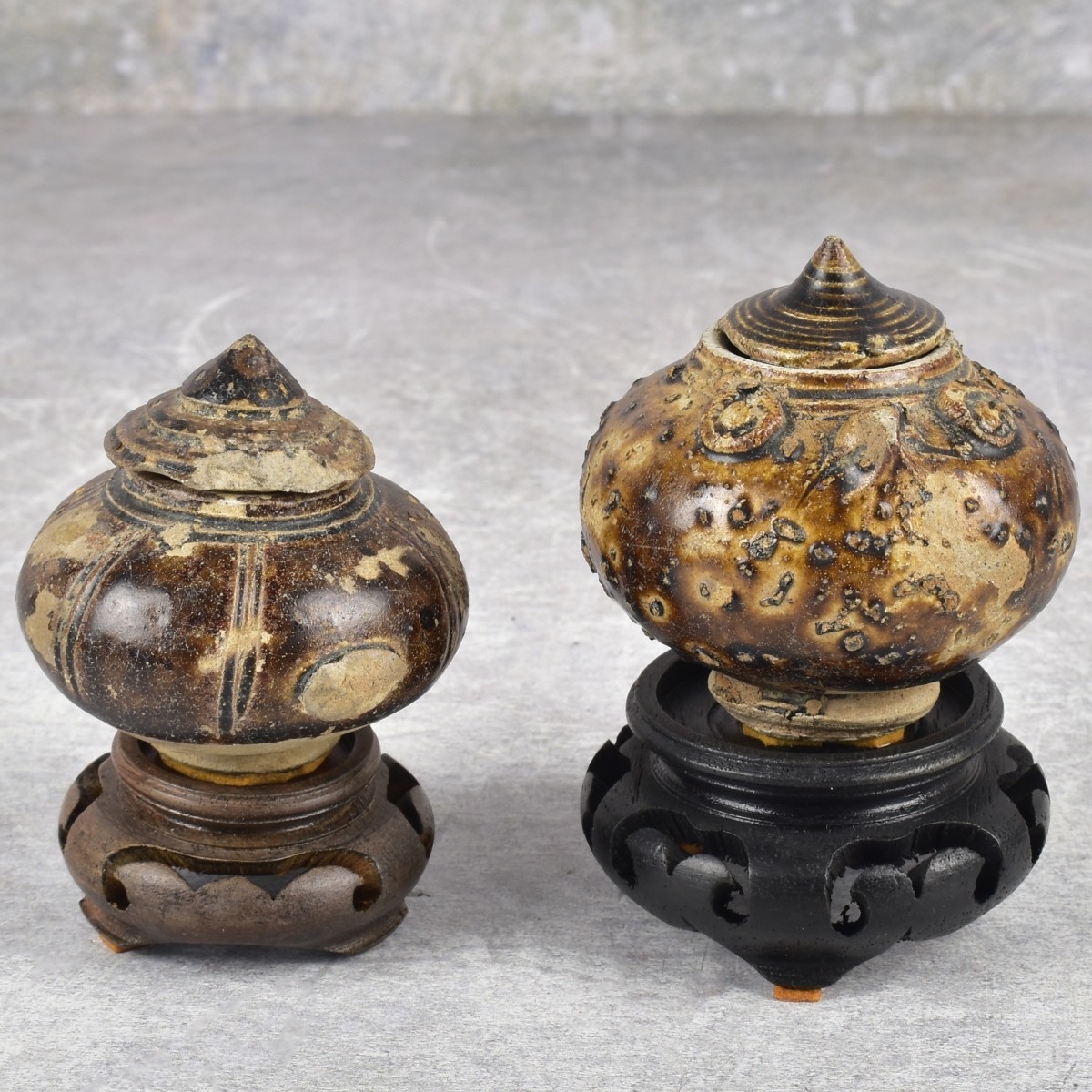 13th-15th Century Sukhothai Thai Potted Jars