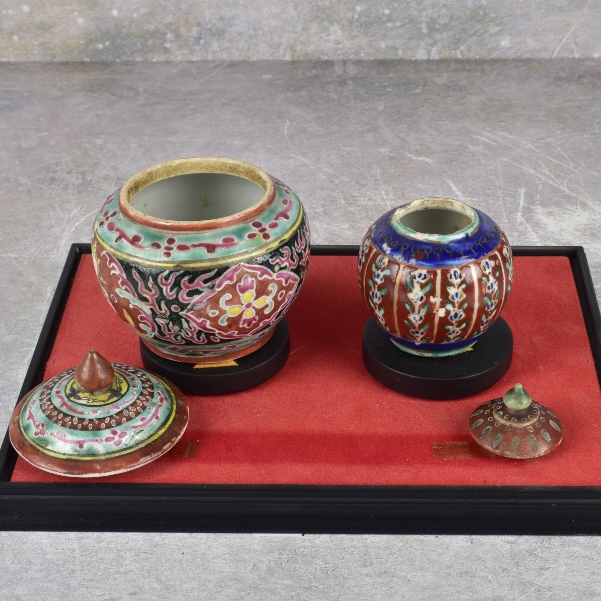 18th/19th Century Thai Bencharong Jars