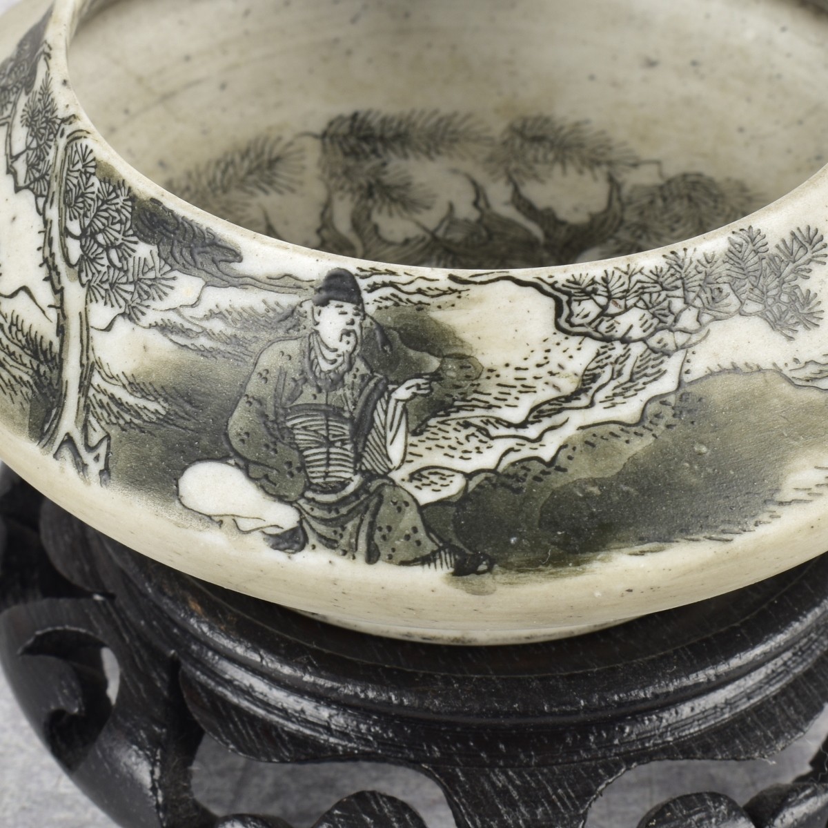 Antique Japanese Kutani Ware Chawan Bowl