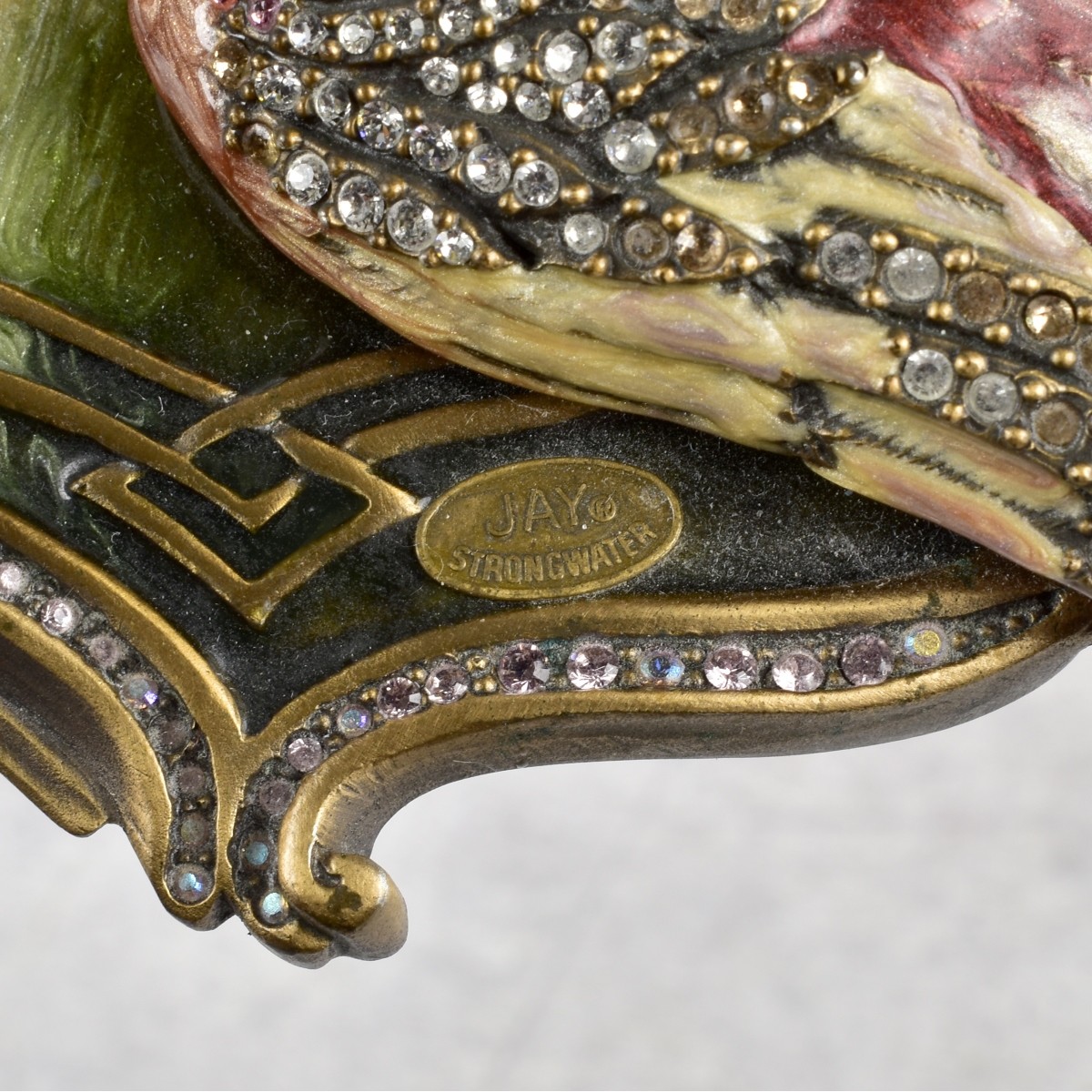 Jay Strongwater Peacock Hand Mirror