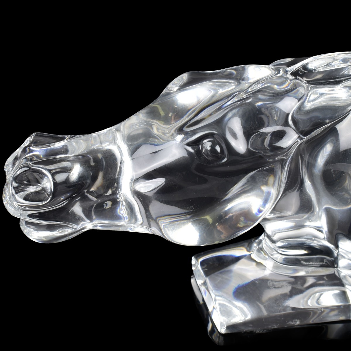 Baccarat Crystal Horse Head Sculpture