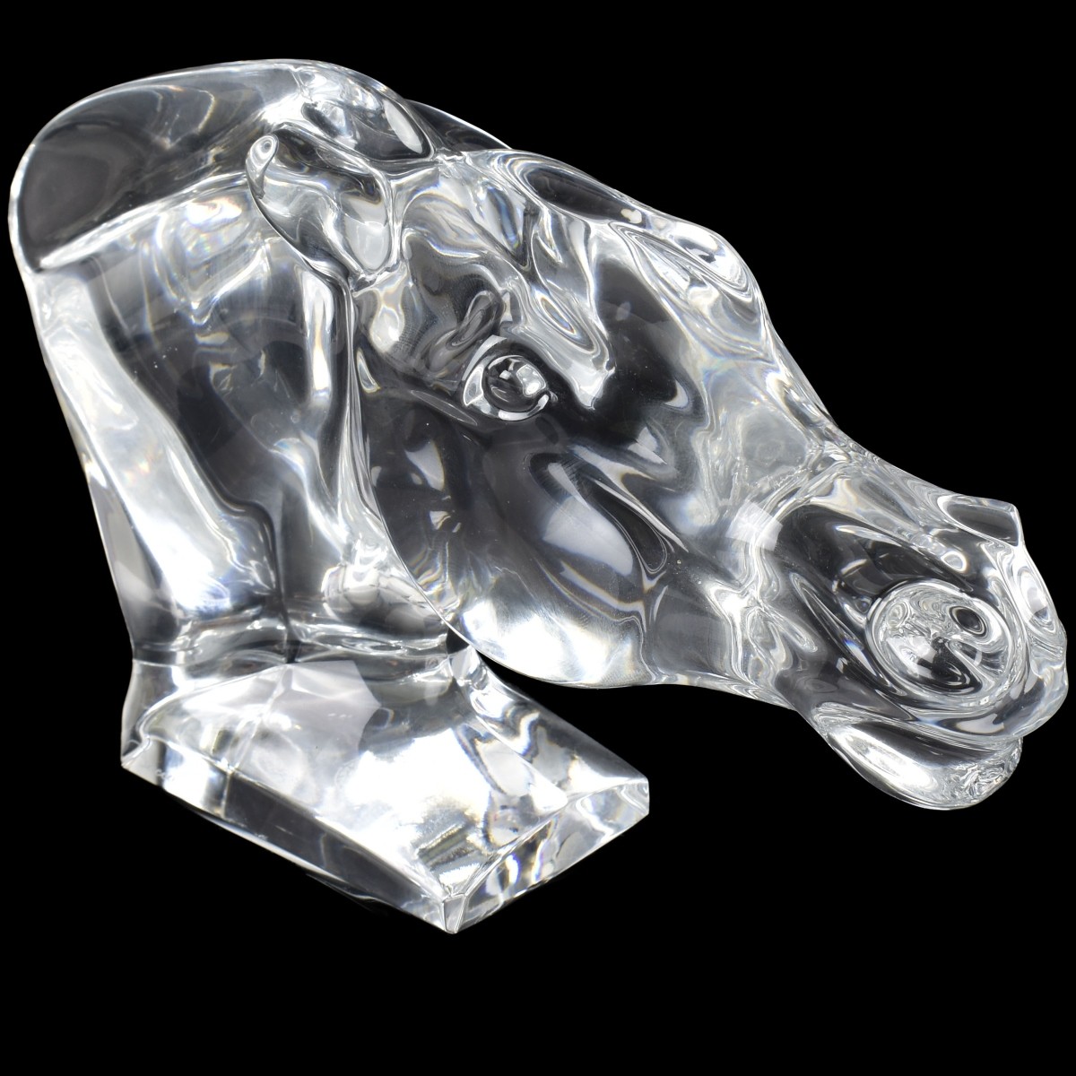 Baccarat Crystal Horse Head Sculpture