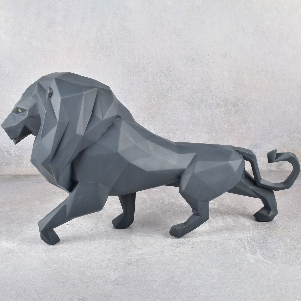 Rare Lladro Mat Black Porcelain Lion