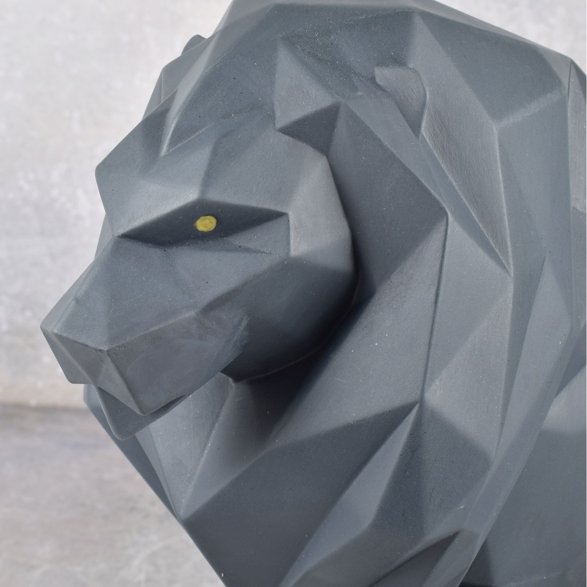 Rare Lladro Mat Black Porcelain Lion