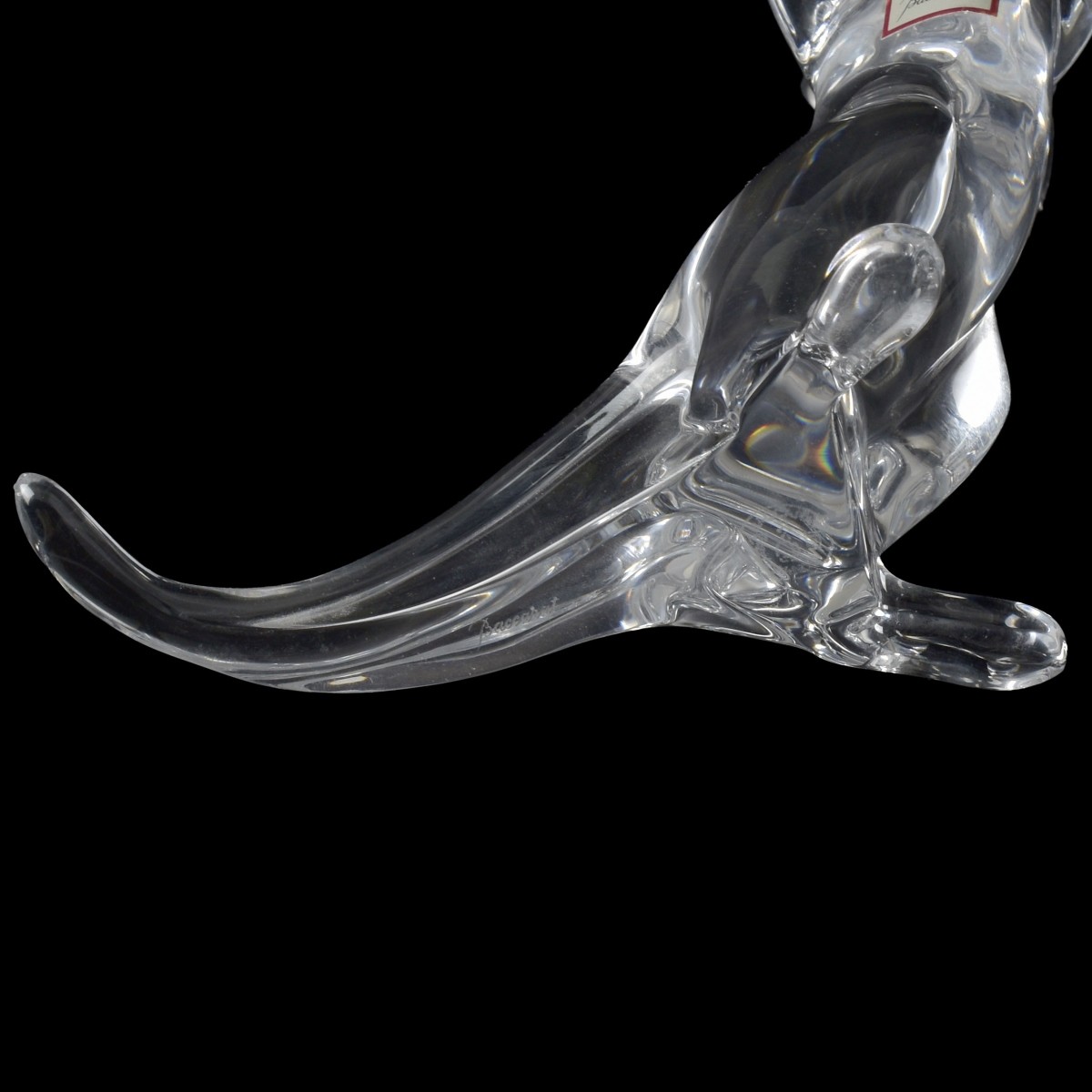 Baccarat France Crystal Cat Sculpture