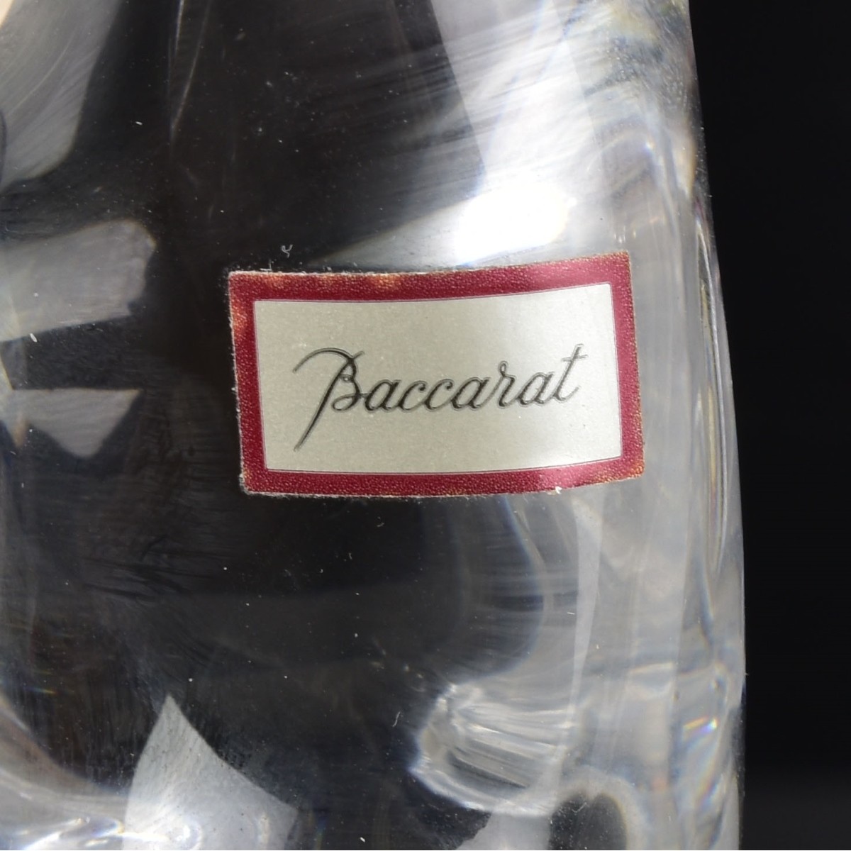 Baccarat France Crystal Cat Sculpture