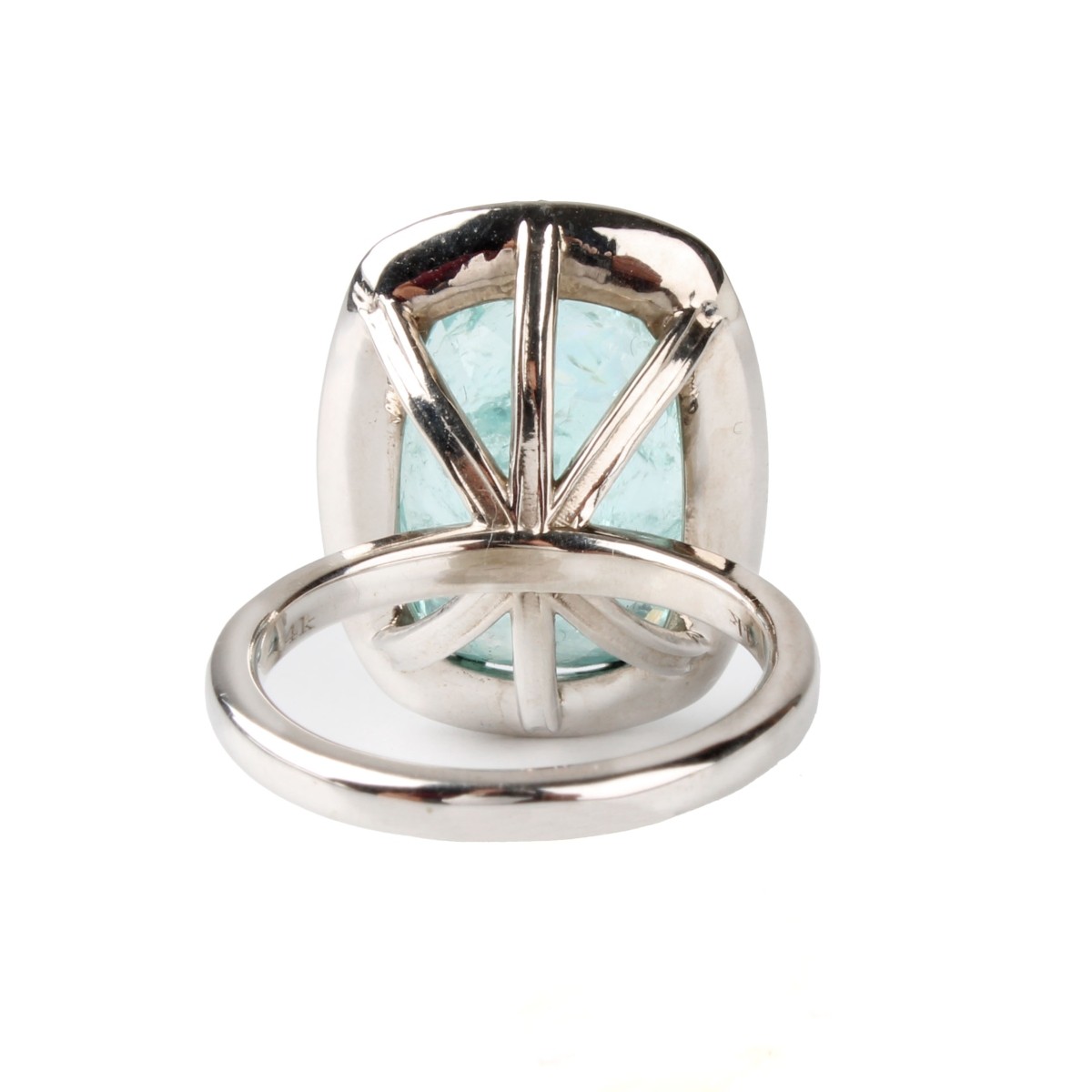 GIA Paraiba, Diamond and 14K Ring