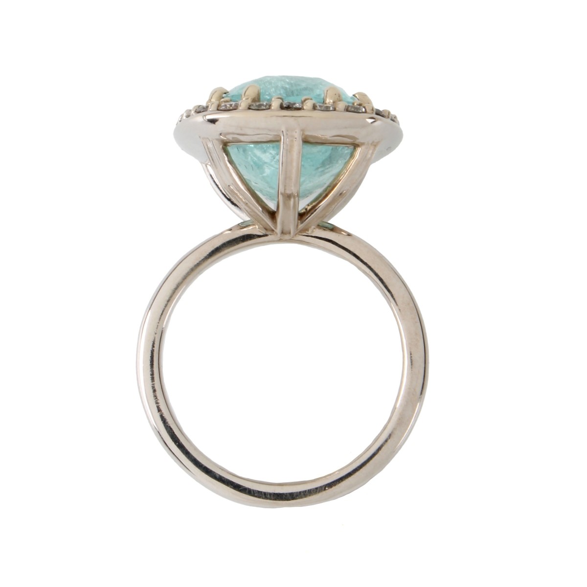GIA Paraiba, Diamond and 14K Ring