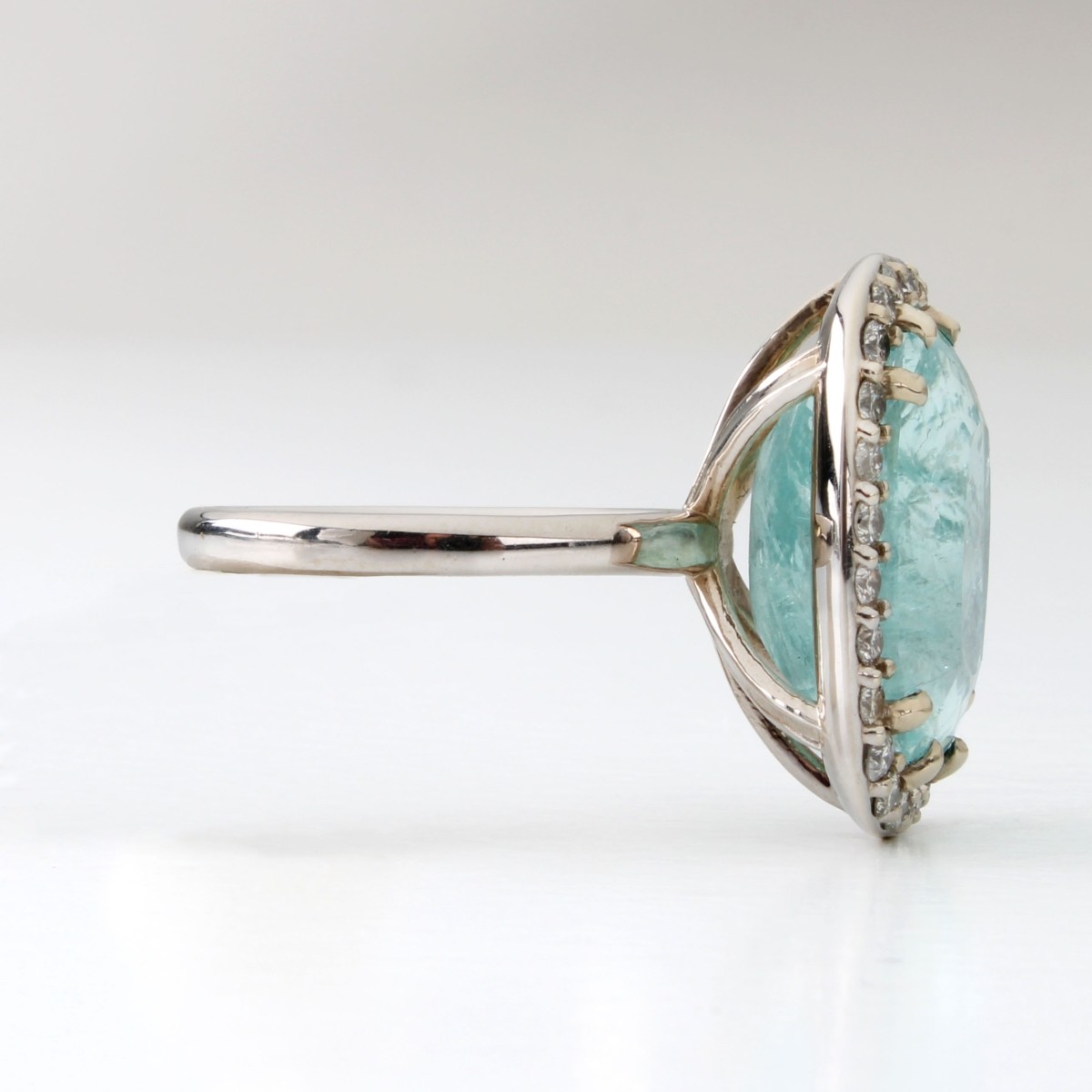 GIA Paraiba, Diamond and 14K Ring